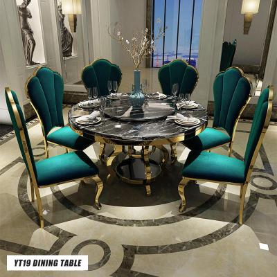 China (Other) Modern Style Adjustable Dining Table and Luxury Square Chair High Quality Customized Dining Table for sale