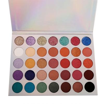 China Waterproof Private Label 35 Color Glitter Eyeshadow Palette With Carton Packing for sale