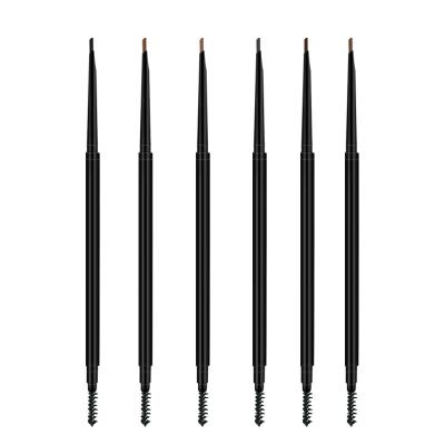 China Long Tip Waterproof Waterproof Port Angled Applicator For Brows Perfect Eyebrow Pencil With Spoolie Brush for sale