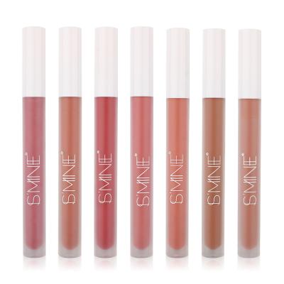 China Vegan Matte Velvet Lip Cream Private Glossy Liquid Pink Label Waterproof for sale