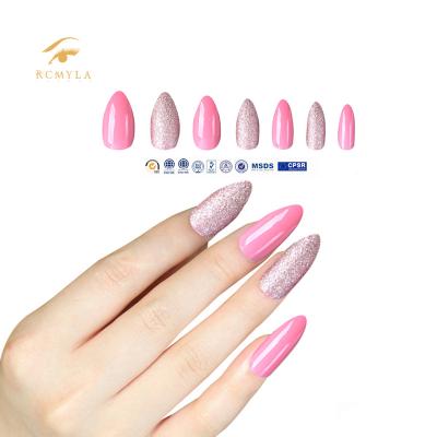 China Design 12 Pieces/Box Free Sample Nail Art Acrylic Nail Tip False Nails Sets Artificial Nails for sale