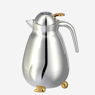 China PORTABLE Directly Supplied From Manufacturer Electroplating Process Coffee Pot 1500ml Thermos Domestic Hot Water Plastic Silver Kettle for sale