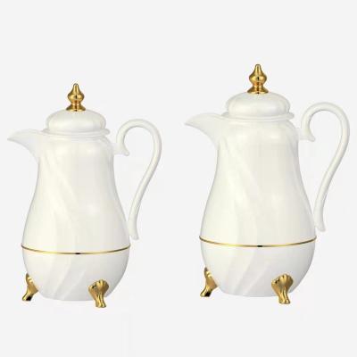 China PORTABLE Arabic White Coffee Pot 600-1000ml Thermos Vacuum Kettle Set for sale