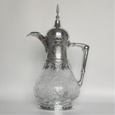 China Manufacturer Supplier Arabic style PORTABLE glasskettle 1600ml coffee,tea,drink pot for sale