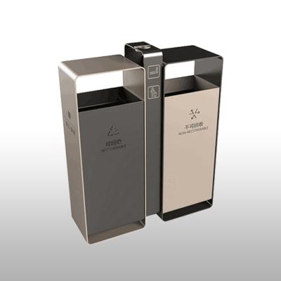 China Stainless Steel Sustainable Trash Can Urban Steel Waste Bins For Sale for sale