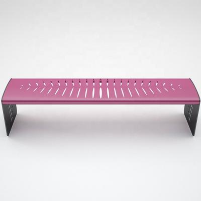 China Hot Sale Modern In USA Park Colorful Popular Metal Steel Benches With Customized Back zu verkaufen