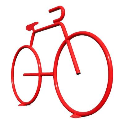 China School Powder Coat Paint Surface Treatment Floor Mount Stand Bike Shape Bike Rack for sale