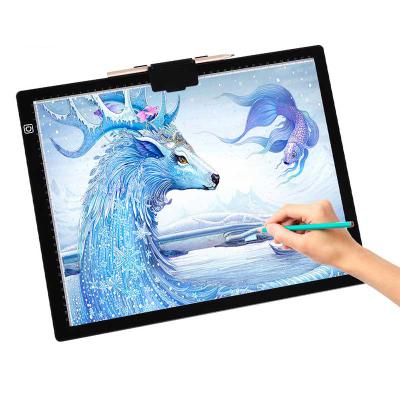 China Graphic /Design /Art A3 Led Light Board Portable Led Light Pad Shine Tracing Drawing Panel Tri-Level for sale