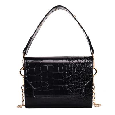 China Korean Women's Fashion Pattern New Original PU Ladies Crocodile In Low Price Handbag for sale