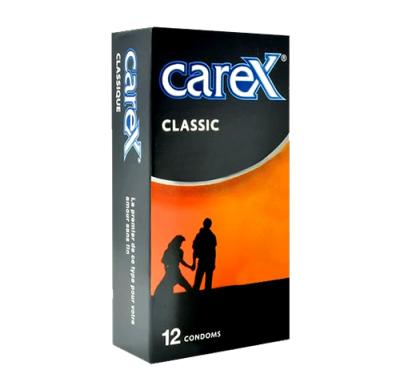 China Good Selling Natural Latex Classic China Wholesale Price 12packs Carex Latex Condoms for sale