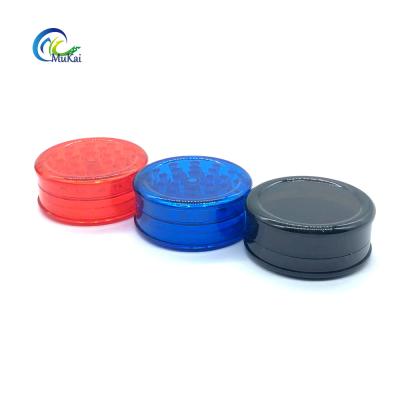 China Weed Grinding Herb Manufacture Smoking Accessories Custom Logo Plastic Tobacco Tobacco Grinder 60mm 3 Layer Herb Grinder for sale