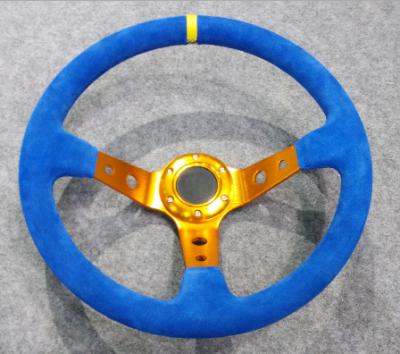 China Form of polyurethane; cold steel; PU Cover 2 Seat Sand Buggy 320mm Steering Wheel Suede Parts For Go Kart for sale