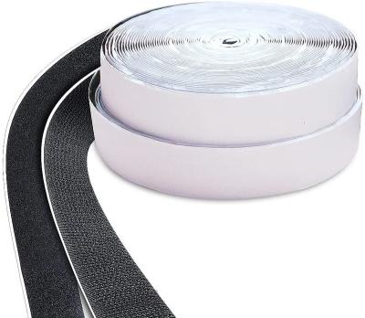 China Multi width, White or Black, Self Adhesive Hook and Loop Tape, Strong, Sticky Back for sale