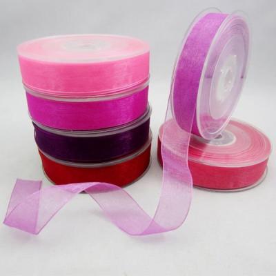 China WTH Unique Design Organza Ribbons Nylon Satin Ribbon Organza for Gift Wrapping for sale