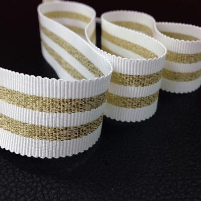 China WTH Customized Colors and Sizes Polyester Petersham Color Striped Grosgrain Ribbon for sale