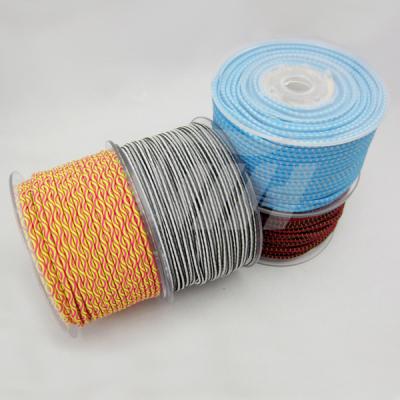 China High Strength Elastic Draw Cord 1mm 2mm 3mm 4mm 5mm Colorful Round Elastic Bungee Rope for Jacket and bags en venta