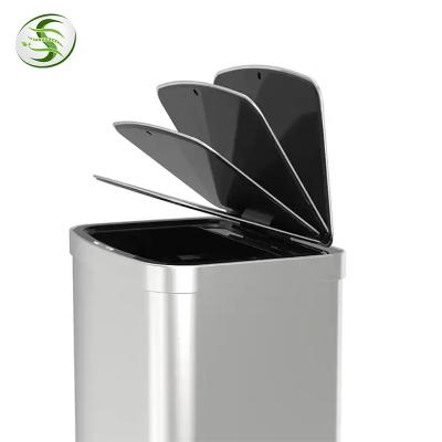 China Viable Smart Portable Electronic Automatic Sensor Waste Bin Household Kitchen Induction Fulin Indoor Plastic Trash Can Mini Garbage Bin for sale