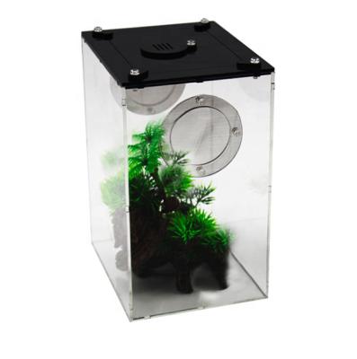 China Reptile Breeding Box Mini Greenhouse Mini Greenhouse Tank Mini Greenhouse Tank Viable Transparent Isopods Invertebrates Insect Mantis Clamp Tarantula Scorpion Clamp for sale