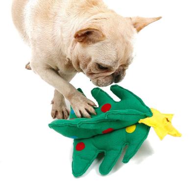 China Tibetan Viable Molar Teeth Stuffed Plush Sniff Tree Sniffing Toys Tibetan Style Christmas Food Training Voice Fun Interactive Toys for sale