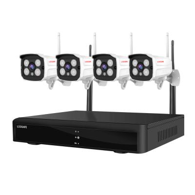 China NIGHT VISION 4ch 960p 1080p ip66 network wifi cctv camera system wireless outdoor video surveillance ip camera kit for sale