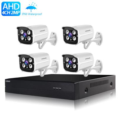 China Good Quality AHD One Way Audio Camera Kit 4CH DVR Set 1080P CCTV System for sale