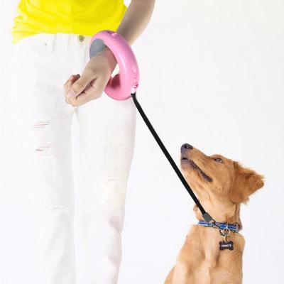 China NEW Fashion LED Dog Leash Retractable Soft Dog Lead Extending Puppy Dog Show Running Leads for sale