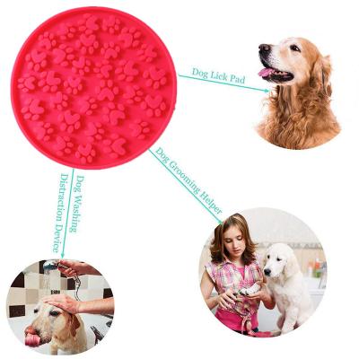 China Slow Sustainable Silicone Dog Mat Suction Cup Pet Food Supplies Pet Lick Mat For Dogs for sale