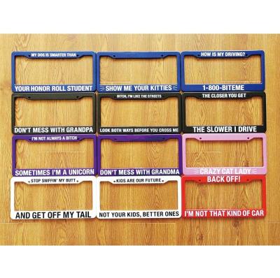 China us standard size car license plate frame for sale