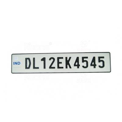 China Euro Blank Aluminum Serial Number Plate with Reflective Film for sale