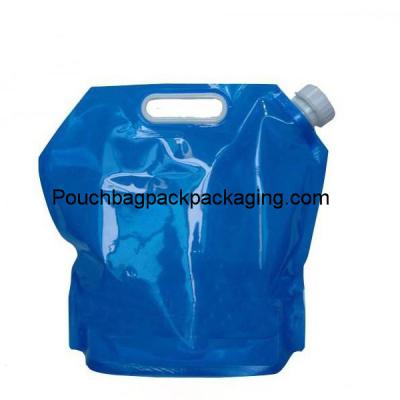 China 10 liter PE collapsible water container, stand up collapsible water bag plastic for sale