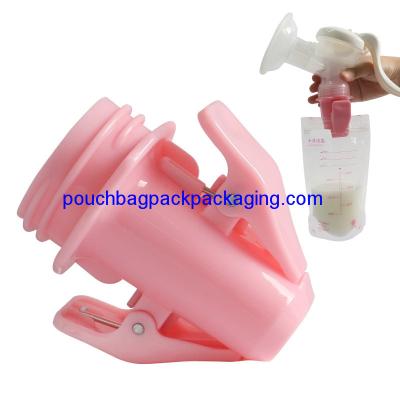 China Direct pump breast milk storage Bags With red Adapter, BPA free for sale