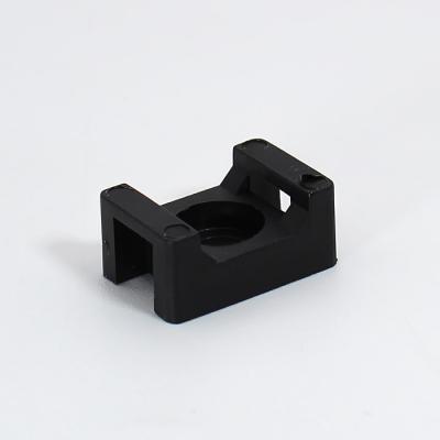 China Fixed Black Nylon Cable Tie Holder CH4 Saddle Cable Tie Mount Bracket Electrical Hardware Supplies for sale