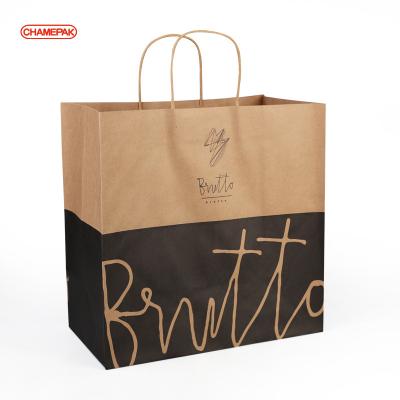 China Recyclable Low Price Guaranteed Biodegradable Food Grade Kraft Paper Bag Packaging Takeout Paper Bag for sale