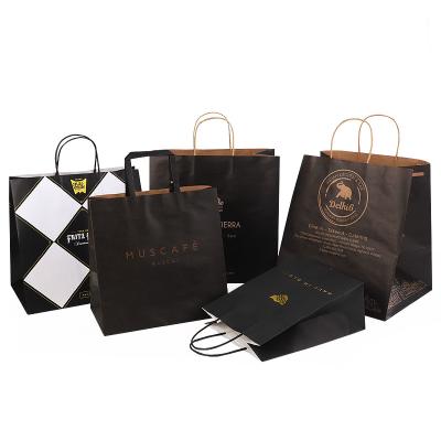 China Customized Logo Luxury Exquisite Paper Bag Recyclable Shopping Paper Bag Kraft Paper Bag With Handle for sale