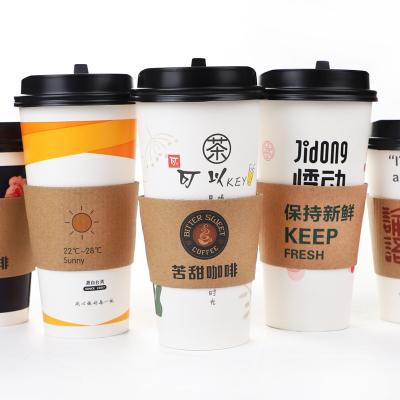 China Recyclable Different Style Coffee Cup Paper Cup Custom Logo Printed Disposable Sleeves for sale