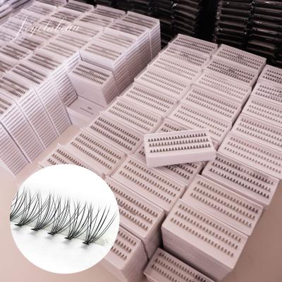 China New Design Easy Heat Premade 10D 20D 30D 40D Fan Eyelash Extension Fan Volume Band Glued Lashes for sale