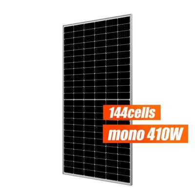 China Perc Monocrystalline Silicone Solar Power System 380W 390w 400W 410w Half Cell Solar Panels Grade A Top Grade Monocrystalline Rooftop Solar Panel for sale