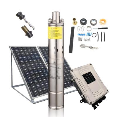 China Irrigation 304 Stainless Steel DC Water Pump Solar Powered Irrigation Submersbible Solar Pump for sale