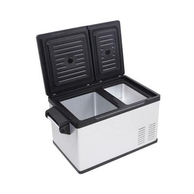 China beach & Vacation CE ROHS Car Refrigerator 30L 40L 50L DC Compressor Car Freezer Portable Dual Temperature 12V Refrigerator for sale