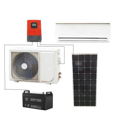 China Household Off Price DC 24V Solar Powered Mini Wall Split Air Conditioner Dubai Off Grid DC48V Full Set Home Solar Air Conditioner for sale