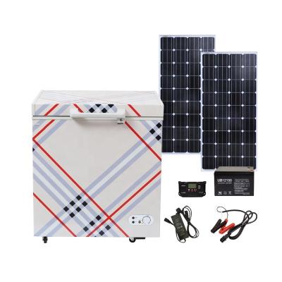 China Hotel 70L Small Capacity Energy Saving Solar Panel Set With 12V Solar Powered Fridge Ice Cream Freezer And Freezer for sale