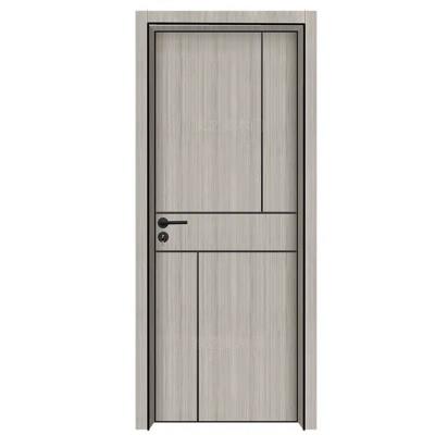 China Modern Exterior Paint Finished Interior Glass Swing Entry Door Solid Wood for sale