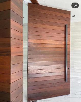 China Waterproof Modern Minimalist Design Sliding Entry Pivot Solid Wood Door for sale