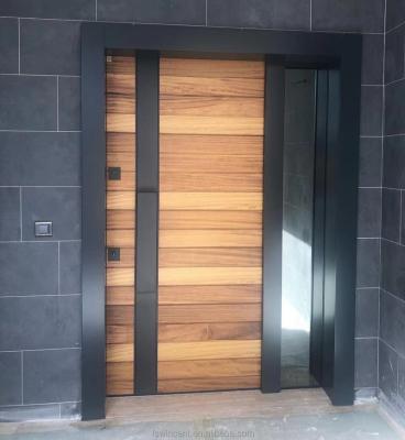 China Foshan Waterproof Factory Customized Supply Wooden Entrance Front Exterior Main Pivot Door for sale