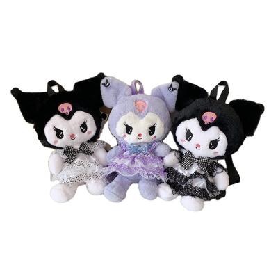 China New Cute Fun Design Backpack Kuromi Sanrio Kuromi Bag Plush Toy Backpack for sale