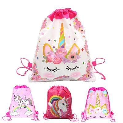 China New Design Professional Children's Polyester Non-woven Bag Travel Storage Package Pack School Backpacks for sale