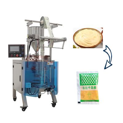 China Food Salad Dressing Packaging Machine Three Side Seal Cheese Sauce Packaging Machine Small Bag Vertical Sauce Filling Machine for sale