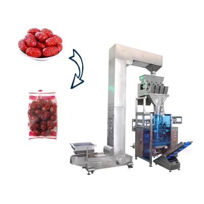 China Food Nut Packaging Machine Date Packaging Machine Red Automatic Walnut Weighing Packaging Machine for sale