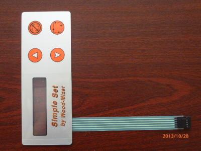 China Tactile Thin Film 4 Keys LED Membrane Switch 0.05mm - 1.0mm With LED Window for sale