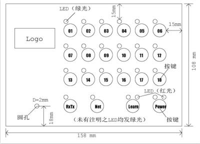 China Thin Film Embossed LED Membrane Switch PC / PET Membrane Touch Switch Keypad for sale